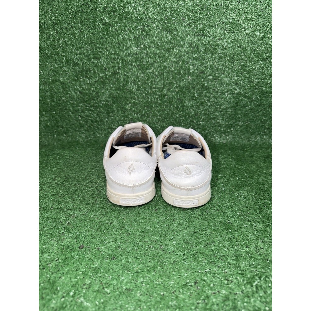 Olukai Pehuea Li 'ILI Women's Size 6.5 Casual White Leather Sneakers Shoes - Picture 6 of 9